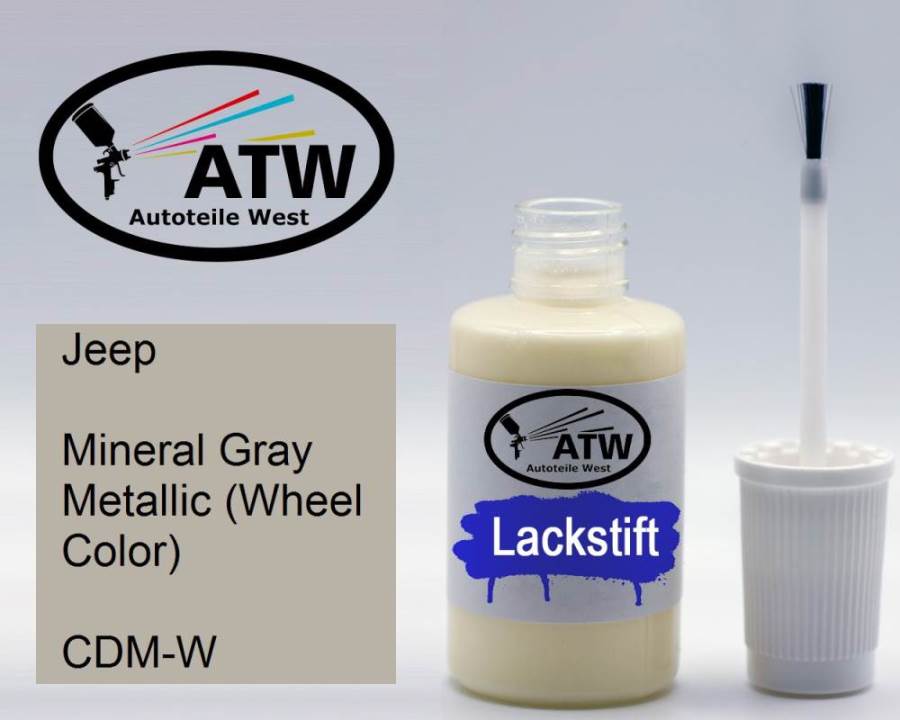 Jeep, Mineral Gray Metallic (Wheel Color), CDM-W: 20ml Lackstift, von ATW Autoteile West.